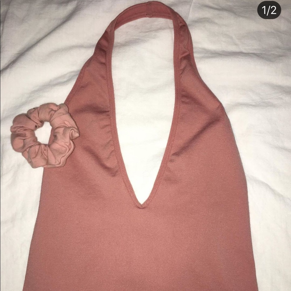 baby pink body suit halter